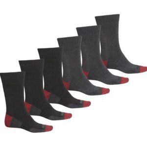 Avalanche Men's 6- Pack Full-Cushion Arch Support Outdoor Crew Socks - 10-13